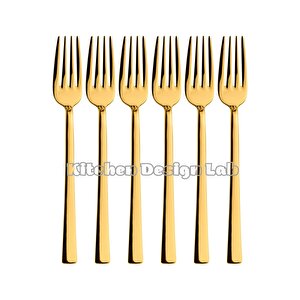 Parlak Gold Yemek Çatal Seti, 6 Adet