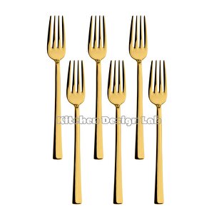 Parlak Gold Yemek Çatal Seti, 6 Adet