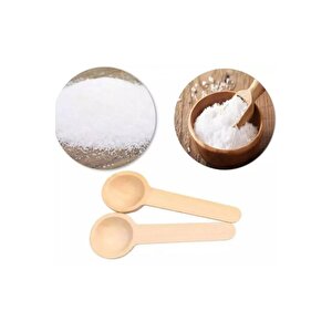 6 Lı Ahşap Mini Ölcek Kaşığı - Yuvarlak Baharat Kaşığı 7 Cm