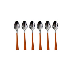 Parlak Gümüş Turuncu Pasta Tatlı Kaşık-çatal-çay Kaşığı Seti, 18 Adet Gümüş