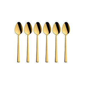 Parlak Gold Tatlı Çatal Ve Kaşık Seti - 12 Adet Kahvaltı Pasta Tatlı Çatal Kaşık Seti Kutulu Set