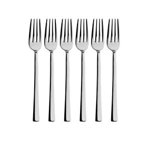 Parlak Gümüş Pasta Tatlı Kaşık-çatal-bıçak Seti, Paslanmaz Çelik Kaşık-çatal-bıçak Seti 18 Adet