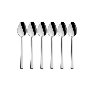 Parlak Gümüş Tatlı Çatal Ve Kaşık Seti - 12 Adet Kahvaltı Pasta Tatlı Çatal Kaşık Seti Kutulu Set