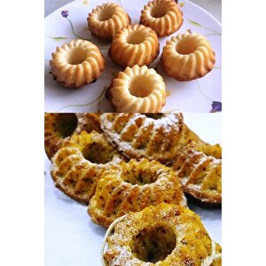 Kırmızı 12'li Silikon Mini Kek Kalıbı - Muffin Kalıbı 12 Adet Göbekli Kek Kalıbı
