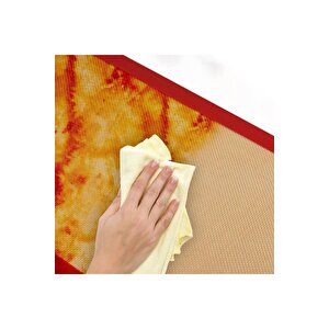 1. Sınıf Isıya Dayanıklı Hamur Pişirme Altlığı Ve Ölçülü Hamur Açma Matı 45 Cm X 65 Cm Siyah