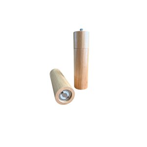Bambu Ahşap Gövdeli Tuz Karabiber Değirmeni Baharat Öğütücüsü 21 Cm - 2 Adet - 378