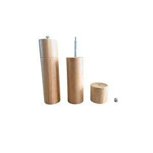 Bambu Ahşap Gövdeli Tuz Karabiber Değirmeni Baharat Öğütücüsü 21 Cm - 2 Adet - 378
