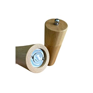 Bambu Ahşap Gövdeli Tuz Karabiber Değirmeni Baharat Öğütücüsü 21 Cm - 2 Adet - 378