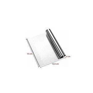Siyah Silikon Ölçülü Çok Amaçlı Hamur Açma Matı 45 Cm X 65 Cm Ve Ölçülü Çelik Hamur Kesme Spatulası