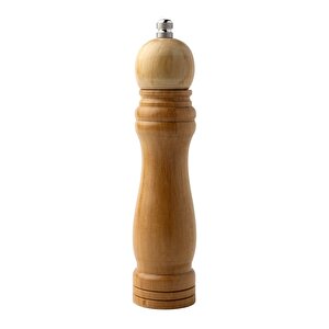 Bambu Gövdeli Komple Ahşap Tuz Karabiber Değirmeni Baharat Öğütücüsü Büyük Boy 21 Cm 2 Adet