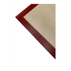 1. Sınıf Fırın Pişirme Altlığı, Siyah Ölçülü Hamur Açma Matı 45 X 65 Cm, Bambu Saplı Silikon Merdane