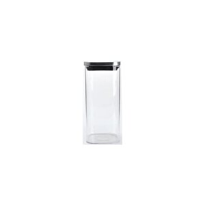 Vakum Krom Kapaklı Kare Cam Kavanoz 6,5x15,5 Cm - 450 Ml Cam Baharatlık Saklama Kabı 6 Adet