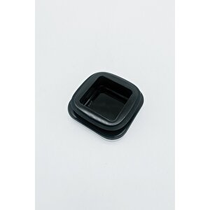 Vakum Krom Kapaklı Kare Cam Kavanoz 6,5x10,5 Cm - 300 Ml Cam Baharatlık Saklama Kabı 6 Adet