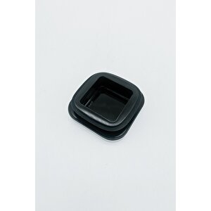 Vakum Krom Kapaklı Kare Cam Kavanoz 6,5x10,5 Cm - 300 Ml Cam Baharatlık Saklama Kabı 4 Adet
