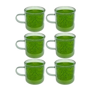 Çift Cidarlı Kahve,latte,çay Bardağı Seti -250 Ml Cam Kupa Seti 6 Adet 2128