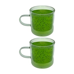 Çift Cidarlı Kahve,latte,çay Bardağı Seti -250 Ml Cam Kupa Seti 2 Adet 2128