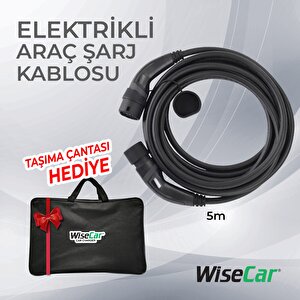 Wi̇secar 22kw Elektri̇kli̇ Araç Şarj Kablosu – 5 Metre | Ti̇p-2 | 32a | Hizli & Güveni̇li̇r Şarj