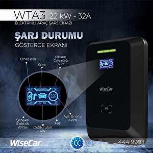 Wisecar Wta 22kw Elektrikli Araç Şarj Cihazı Ev Wallbox Type 2