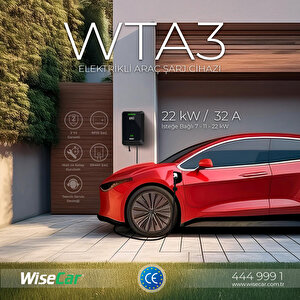 Wisecar Wta 22kw Elektrikli Araç Şarj Cihazı Ev Wallbox Type 2 Kartsız