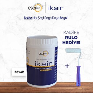 Eser Boya İksir Su Bazlı Evsel Dönüşüm Boyası 1 Litre Beyaz (Mobi̇lya - Fayans - Tezgah - Dolap- Plasti̇k - Cam) Beyaz