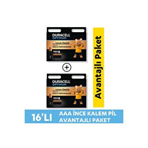 Optimum Aaa Alkalin Pil, 1,5 V Lr03 Mn2400, 16’li Paket