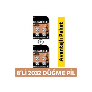 Özel 2032 Lityum Düğme Pil 3v (cr2032), 8’li Paket