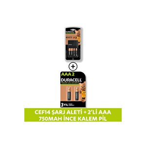 Cef 14 Şarj Aleti Ve Şarj Edilebilir Aaa 750mah 2 Pil