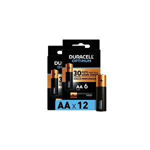 Optimum Aa Alkalin Pil, 1,5 V Lr6 Mn1500, 12’li Paket