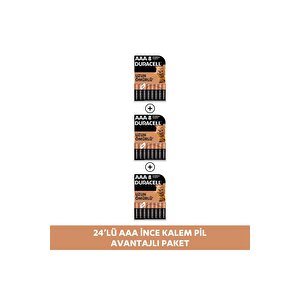 Alkalin Aaa İnce Kalem Pil, 1,5v (lr03 / Mn2400), 24'lü Paket