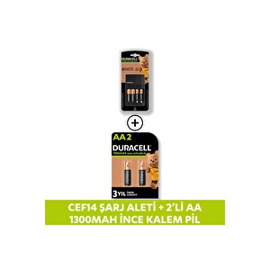 Cef 14 Şarj Aleti + 2'şer Adet Aa Ve Aaa Pil ( 4 Saat Şarj Cihazı, 1 Adet)