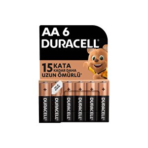 Alkalin Aa Kalem Pil, 1,5 V Lr6/mn1500, 6'lı Paket