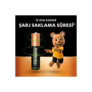 Şarj Edilebilir Aa 1300 Mah, 2'li + Duracell Şarj Edilebilir Aaa 750 Mah Pil, 2'li Paket