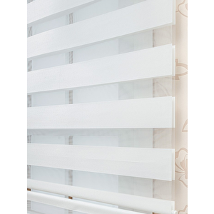 Beyaz Bambu  Zebra Perde 120x190 cm