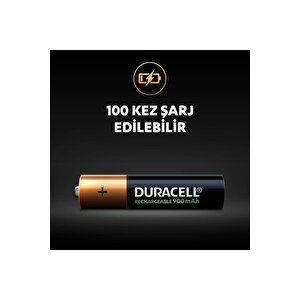 Şarj Edilebilir Aaa 900mah Piller 2'li, 4 Adet