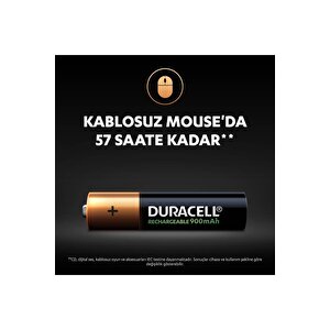 Şarj Edilebilir Aaa 900mah Piller 2'li, 4 Adet