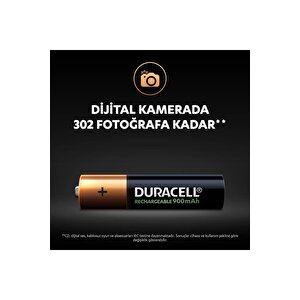 Şarj Edilebilir Aaa 900mah Piller 2'li, 4 Adet