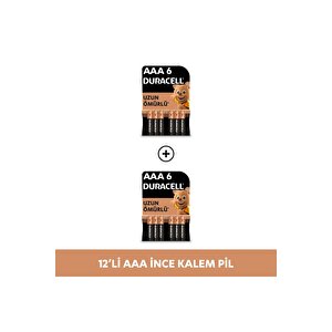 Alkalin Aaa İnce Kalem Pil, 1,5v (lr03 / Mn2400), 12'li  Paket
