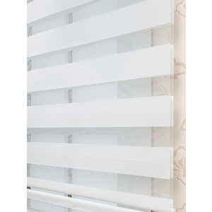 Beyaz Bambu  Zebra Perde 150x220 cm