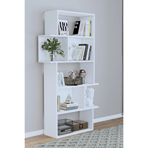 Venüs Modern Kitaplık Beyaz Beyaz