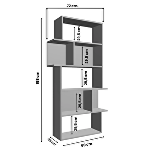 Venüs Modern Kitaplık Çam Çam