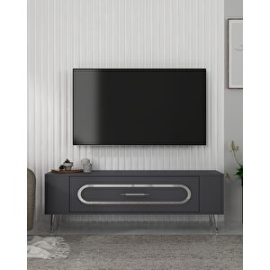 Retrop3ct Tv Sehpasi antrasit-gümüş Antrasit Gümüş