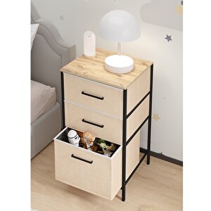 Çocuk 3 Çekmeceli Orta Boy Komodin Sehpa Çam 1604