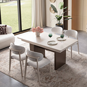 Zen 4 Sandalyeli Modern Yemek Masa Takımı
