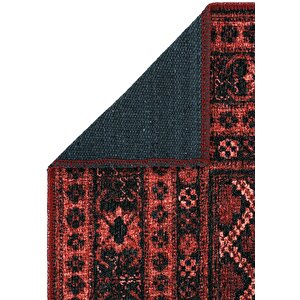 Cool Halı Private Kırmızı Halı Afgan Etnik Desen Yıkanabilir Dokuma Şönil Halı Otantik Salon Halısı