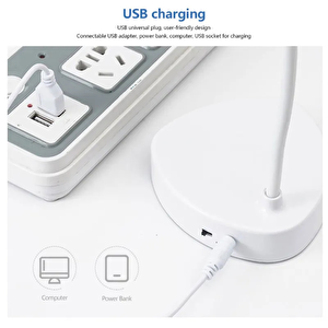 Usb Şarjlı Esnek Tasarımlı Dimlenebilir Masa Lambası