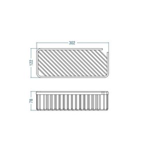 Cross Şampuanlik 30x11 Krom