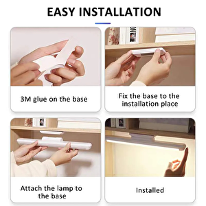 Usb Şarjlı Kablosuz Mıknatıslı Led Aydınlatma Armatürü