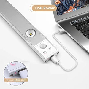 Usb Şarjlı Mutfak Tezgah Ve Dolap İçi Sensörlü Led Aydınlatma Armatürü