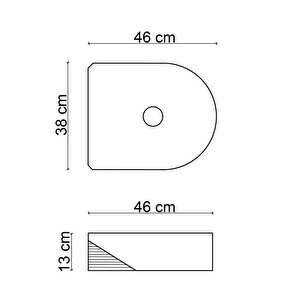 Tezgahüstü Lavabo Mat Bronz Eh-5110c