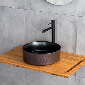 Tezgahüstü Lavabo Mat Kahve-si̇yah E-w5001ks